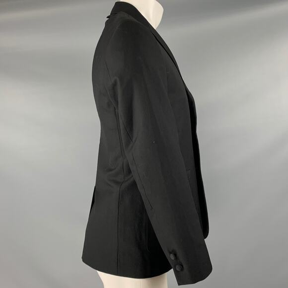 BLACK FLEECE Size 38 Black Wool Notch Lapel Sport Coat - Picture 2 of 10